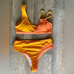 Two-tone Orange SHEIN bikini set